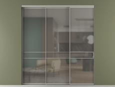 Перегородка Formato внутри проёма 3 створки с синхронным механизмом