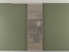 Перегородка Formato вдоль стены на потолок 1 створка