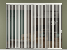 Перегородка Формато внутри проёма 4 створки с синхронным механизмом