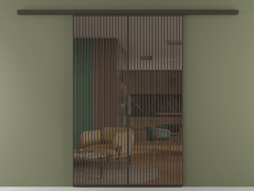 Перегородка Формато вдоль стены 2 створки