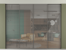 Перегородка Формато внутри проёма скрытое крепление в потолок 4 створки