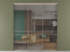 Перегородка Formato внутри проёма 3 створки