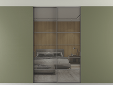 Перегородка Formato внутри проёма скрытое крепление в потолок 2 створки