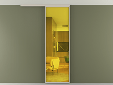 Перегородка Formato вдоль стены на потолок 1 створка