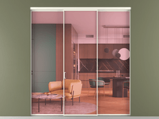 Перегородка Формато внутри проёма 3 створки