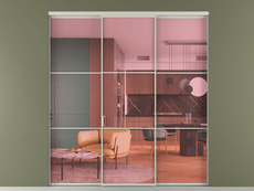 Перегородка Формато внутри проёма 3 створки