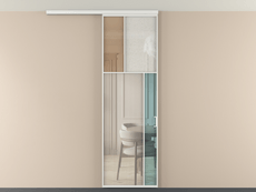 Перегородка Мозаик вдоль стены на потолок 1 створка