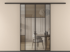 Перегородка Mosaic вдоль стены 2 створки