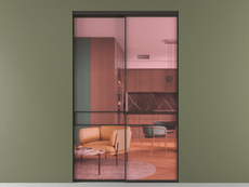 Перегородка Formato внутри проёма 2 створки