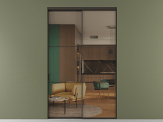 Перегородка Формато внутри проёма 2 створки