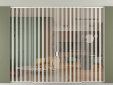 Перегородка Формато внутри проёма скрытое крепление в потолок 4 створки