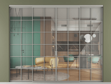 Перегородка Формато внутри проёма 4 створки