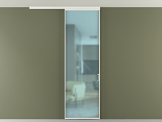 Перегородка Формато вдоль стены на потолок 1 створка