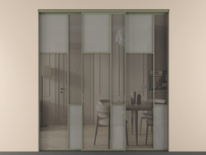 Перегородка Mosaic внутри проёма 3 створки