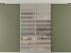 Перегородка Формато вдоль стены на потолок 2 створки