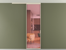 Перегородка Formato вдоль стены на потолок 1 створка