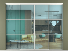 Перегородка Формато внутри проёма 4 створки