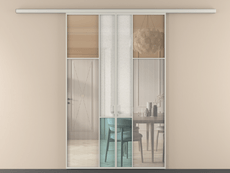 Перегородка Мозаик вдоль стены 2 створки