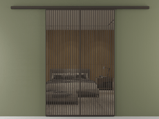 Перегородка Формато вдоль стены 2 створки