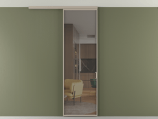 Перегородка Формато вдоль стены на потолок 1 створка