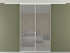 Перегородка Formato вдоль стены на потолок 2 створки