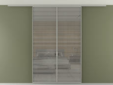 Перегородка Формато вдоль стены на потолок 2 створки