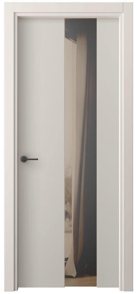 Дверь межкомнатная 4226 ПЭСС ДВ ЗЕР БР. Цвет ПЭТ светло-серый. Материал ПЭТ. Коллекция Freedom. Картинка.