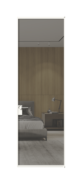 Дверь межкомнатная АЛПЛ040.01 Stopsol Grey БЕЛ. Цвет Алюминий Белый. Материал Алюминий. Коллекция Formato. Картинка.