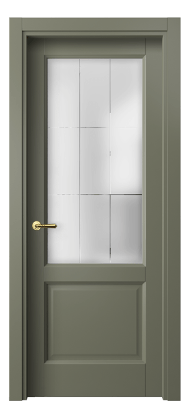 Межкомнатная дверь 1422 МОТ Cатинированное стекло лофт. Цвет Матовый оливковый тёмный. Материал Гладкая эмаль. Коллекция Galant. Фото. Дверь межкомнатная 1422 МОТ Cатинированное стекло лофт. Цвет Матовый оливковый тёмный. Материал Гладкая эмаль. Коллекция Galant. Картинка.