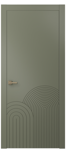 Дверь межкомнатная АКП 8059 МОТ Матовый оливковый тёмный. Цвет Матовый оливковый тёмный. Материал Гладкая эмаль. Коллекция Linea. Картинка.