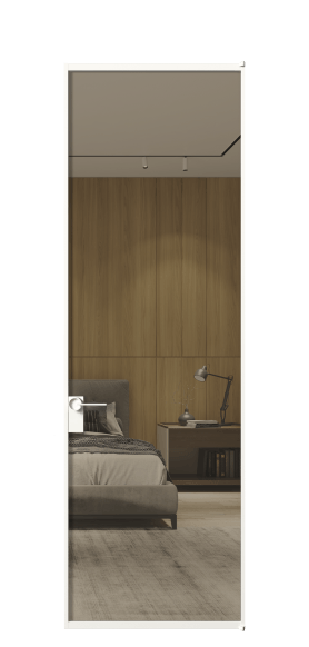 Дверь межкомнатная АЛПЛ040.01 Stopsol Bronze БЕЛ. Цвет Алюминий Белый. Материал Алюминий. Коллекция Formato. Картинка.