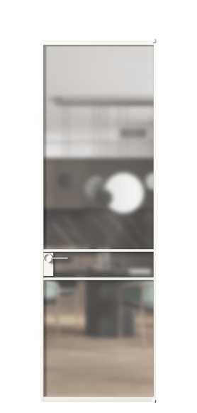 Дверь межкомнатная АЛПЛ040.02 Matelux Crystalvision БЕЛ. Цвет Алюминий Белый. Материал Алюминий. Коллекция Formato. Картинка.