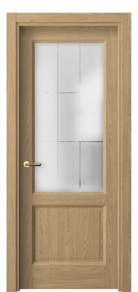 Дверь межкомнатная 1422 ЖМД Cатинированное стекло лофт. Цвет Жемчужный дуб. Материал Ламинатин. Коллекция Galant. Картинка.