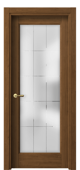 Дверь межкомнатная 1402 ЛОР Cатинированное стекло лофт. Цвет Лесной орех. Материал Ламинатин. Коллекция Galant. Картинка.