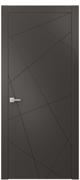 Дверь межкомнатная 8048 МАН. Цвет Матовый антрацит. Материал Гладкая эмаль. Коллекция Linea. Картинка.
