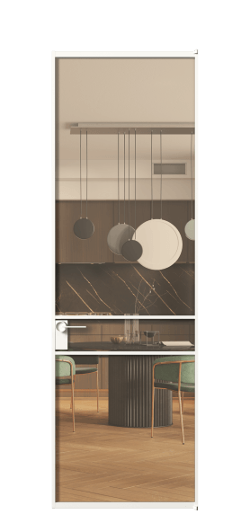 Дверь межкомнатная АЛПЛ040.02 ПРОЗ ОРАНЖ БЕЛ. Цвет Алюминий Белый. Материал Алюминий. Коллекция Formato. Картинка.