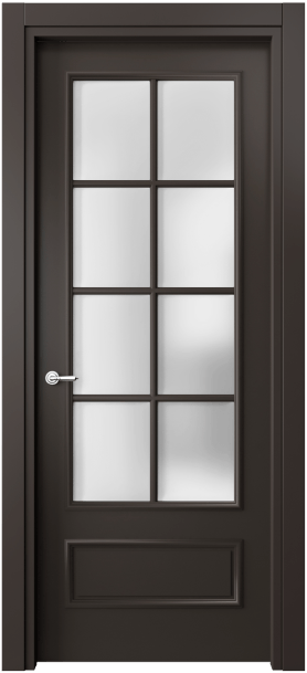 Дверь межкомнатная 8112 МАН САТ. Цвет Матовый антрацит. Материал Гладкая эмаль. Коллекция Paris. Картинка.