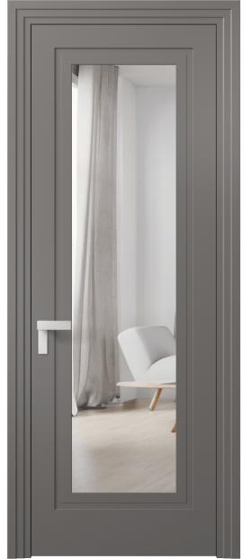 Межкомнатная дверь 8303 МКЛС Зеркало с одной стороны. Цвет Матовый классический серый. Материал Гладкая эмаль. Коллекция Rocca. Фото. Дверь межкомнатная 8303 МКЛС Зеркало с одной стороны. Цвет Матовый классический серый. Материал Гладкая эмаль. Коллекция Rocca. Картинка.