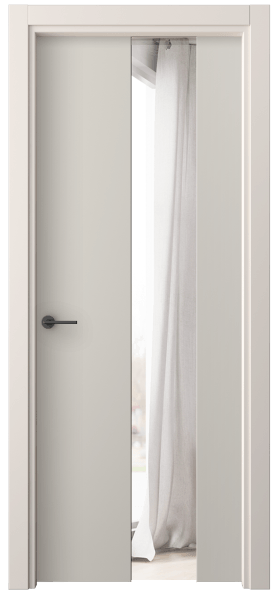 Дверь межкомнатная 4226 ПЭСС ДВ ЗЕР. Цвет ПЭТ светло-серый. Материал ПЭТ. Коллекция Freedom. Картинка.