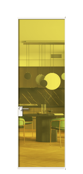 Дверь межкомнатная АЛПЛ040.01 ПРОЗ ЖЕЛ  БЕЛ. Цвет Алюминий Белый. Материал Алюминий. Коллекция Formato. Картинка.