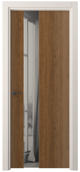 Дверь межкомнатная 4224 ЛОР ДВ ЗЕР СЕР. Цвет Лесной орех. Материал Ламинатин. Коллекция Freedom. Картинка.
