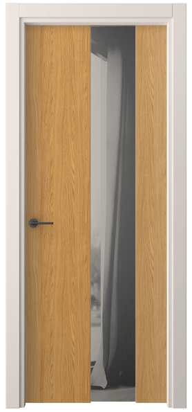 Дверь межкомнатная 4226 ВНД ДВ ЗЕР СЕР. Цвет Ванильный дуб. Материал Ламинатин. Коллекция Freedom. Картинка.